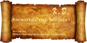 Keresztényi Dániel névjegykártya